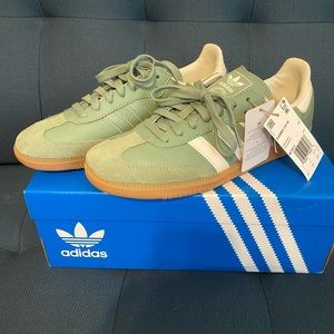 Adidas Samba OG - Silver Green/Chalk White- 8.5